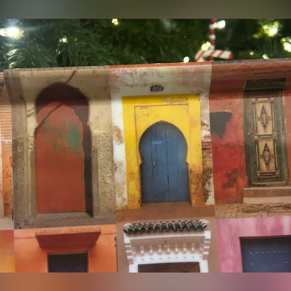 4/$20🌷🕌Vibrant Easy Life Melamine Appetizer/Dessert Tray - 💙🚪Moroccan Doors 🚪💙 - Picture 9 of 11